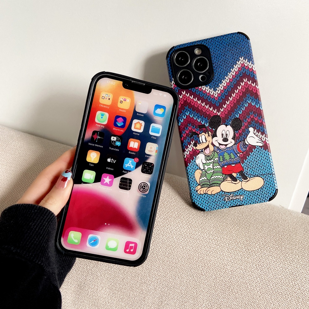 Ốp Điện Thoại Mềm Chống Rơi Hình Mickey Cho iPhone 11 12 13 Pro Max iPhone XR Xs Max 7 8 Plus