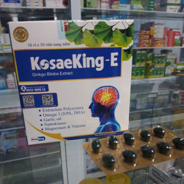 Thuốc bổ não KosaeKing - E giúp lưu thông tuần hoàn máu não, cải thiện mất ngủ