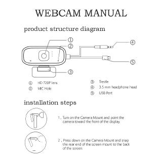 Webcam 720p Hd Kèm Micro Dành Cho Máy Tính