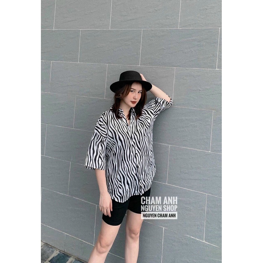 Áo sơ mi da beo form rộng tay lỡ cực hot , chất kate lụa mềm mịn thoải mái