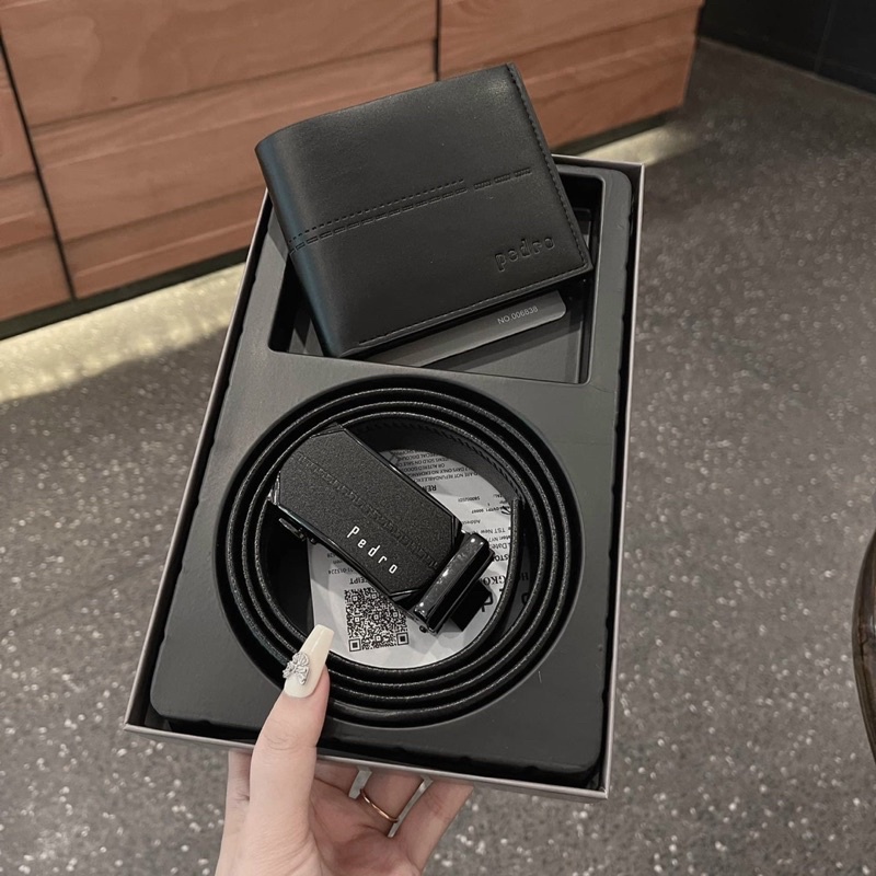 set 2 chi tiết dây lưng kèm ví fullbox hãng