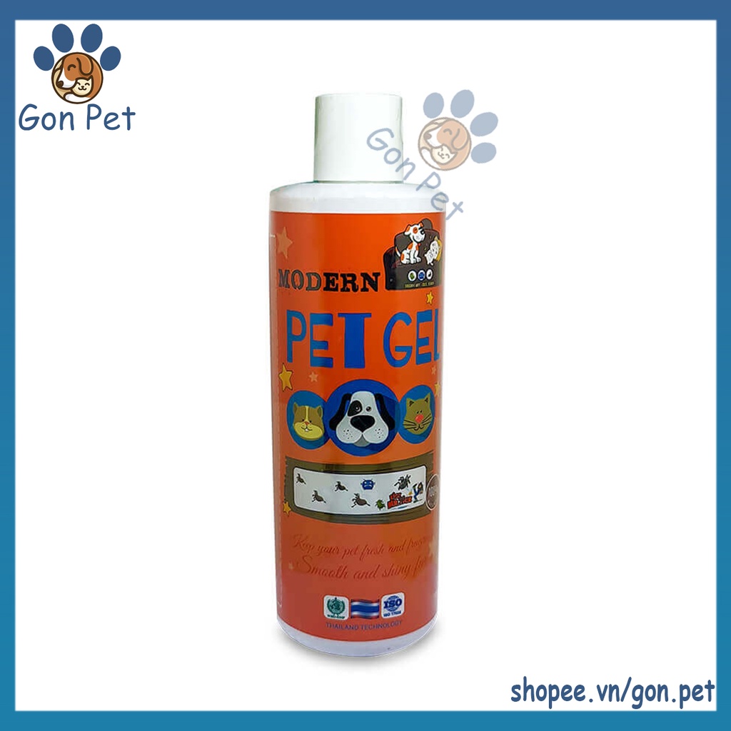 Dầu Tắm Modern Pet Gel Chai 400 Ml - Diệt Sạch Ve, Rận, Bọ Chét Trên Chó, Mèo