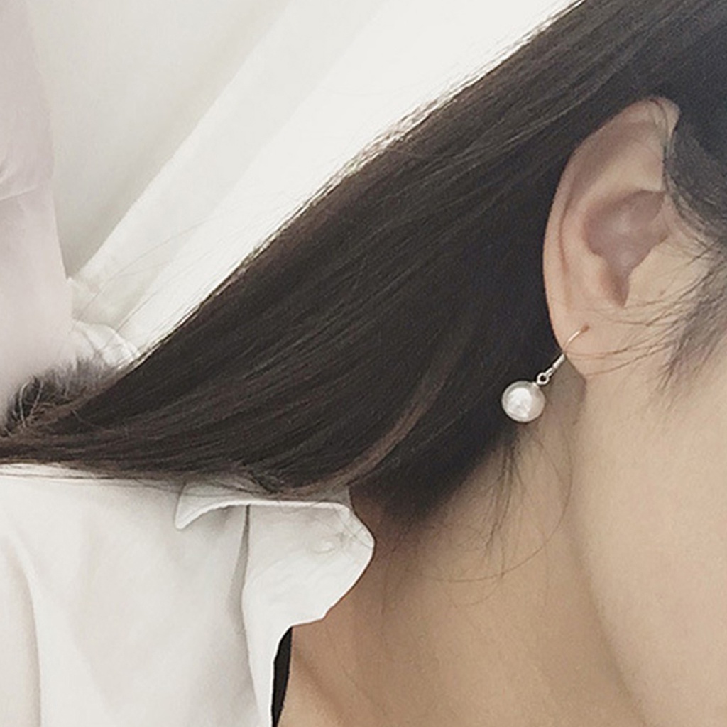 Khuyên tai ngọc trai giả 8mm thời trang thanh lịch dành cho nữ