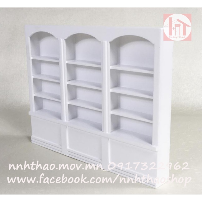 Miniature trang trí mô hình, dollhouse_Kệ sách (1:12 1:6)