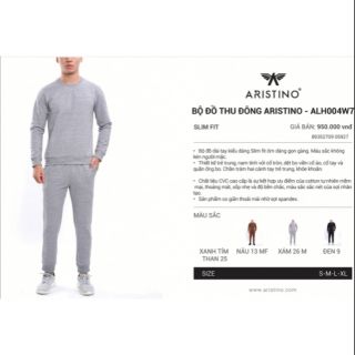 Bộ đồ thu đông  thể thao ARISTINO (Gốc 950k)