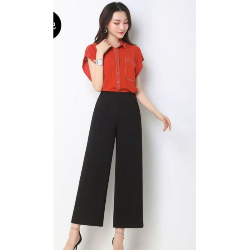 [Mã FAMARAL1 giảm 10K đơn 50K] Quần ống suông cao cấp Linh Chi form đẹp mặc cực tôn dáng