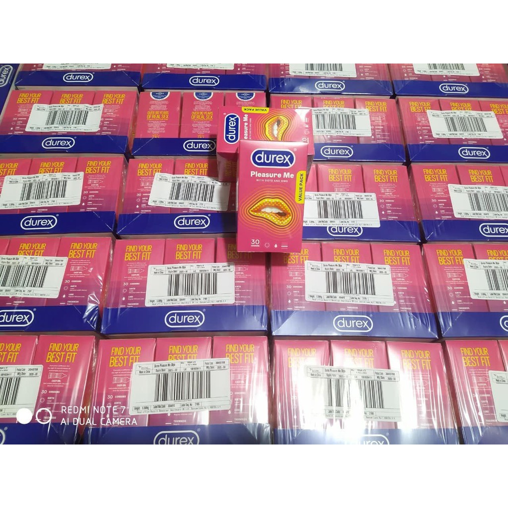 Hộp 30 Cái Bao Cao Su Durex Pleasure Me Condoms Mỏng Hơn, Có Gai