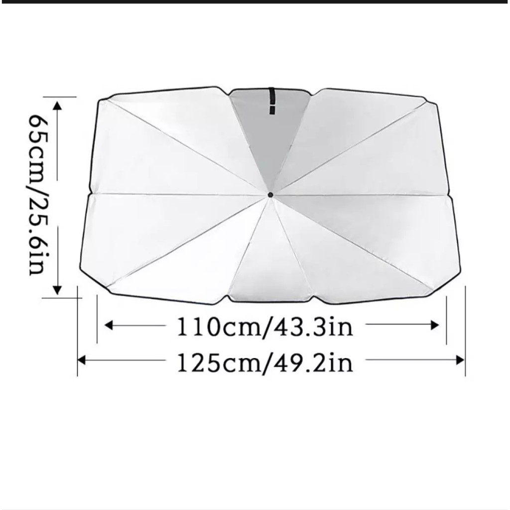 Dù Che Nắng Ô Tô Cao Cấp, Dù Che Kính Lái Xe Hơi -Tặng BAO DA - Chống Nắng, Bảo Vệ Nội Thất Xe Hơi