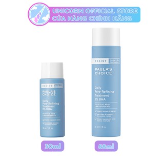 Tinh Chất Loại Bỏ Tế Bào Chết Và Se Khít Lỗ Chân Lông Paula's Choice Resist Daily Pore Refining Treatment With 2% BHA