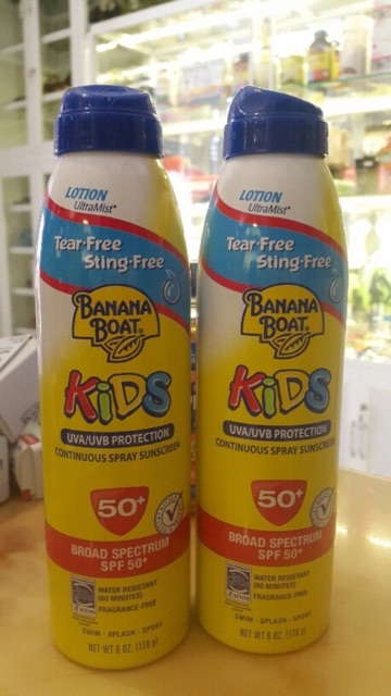 Kem chống nắng dạng xịt cho trẻ em Banana Boat Ultramist Kids Tear Free Lotion, SPF 50