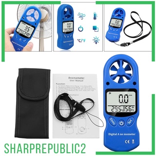 Digital Anemometer Handheld Wind Speed Meter for Measuring Wind Speed Black
