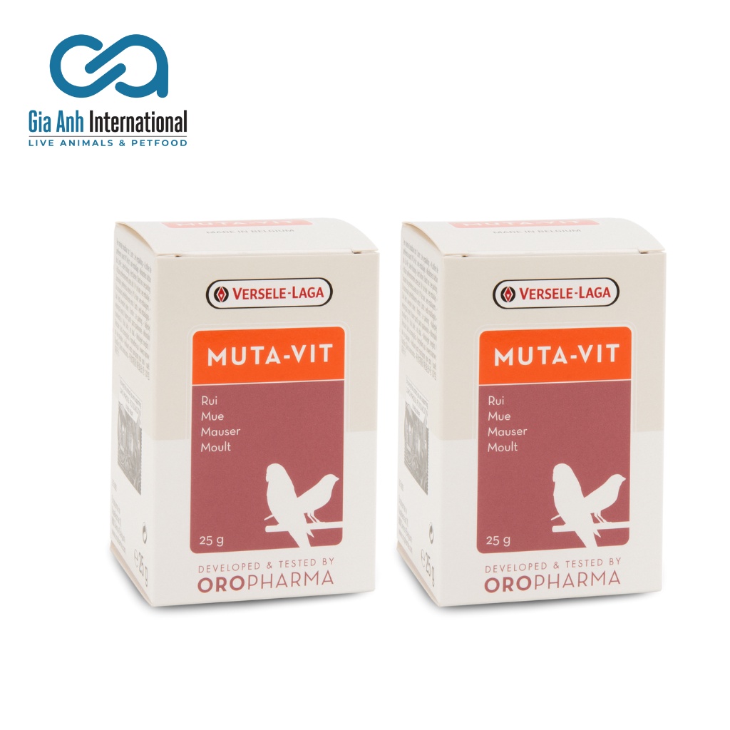 Vitamin Hỗ Trợ Thay Lông Cho Chim Cảnh - Versele-laga Oropharma Muta-Vit Đảm Bảo Trao Đổi Chất Tối Ưu, Dạng Bột Hộp 25g