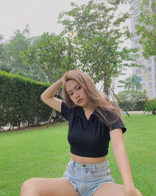 ÁO POLO CROPTOP ( ẢNH THẬT)