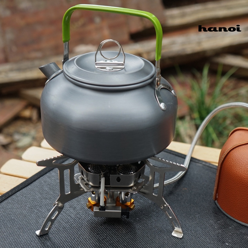Bếp Ga Bằng Thép Không Gỉ Ba Lõi Gấp Gọn Nhẹ Cho Đi Cắm Trại