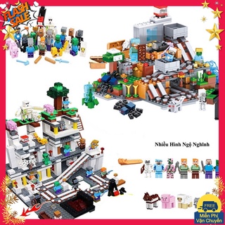 [FREESHIP❤️] Đồ Chơi Mô Hình Lắp Ghép Mine craft Phát Triển Trí Tuệ Dành Cho Trẻ Em Xây Dựng Thành Phố Hang Động