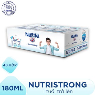 Thùng 48 hộp sữa tiệt trùng Nestle NutriStrong 180ml