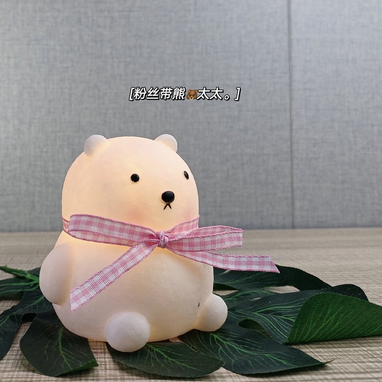 Đèn ngủ gấu nhỏ quàng khăn dễ thương, quà tặng 20/10, quà tặng người yêu