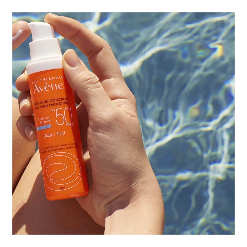 Kem chống nắng Avene Fluid Dry Touch khô thoáng không bết dính cho da dầu mụn nhạy cảm 50ml