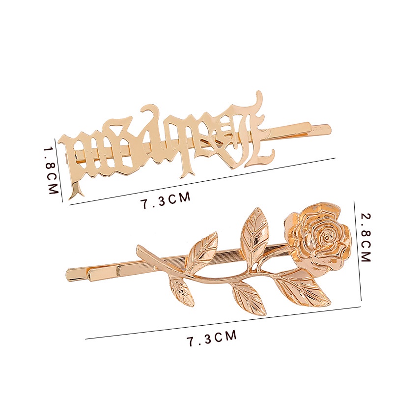 Kẹp Tóc Hình Hoa Hồng Vàng Phong Cách Mới