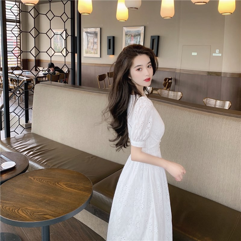 [MỚI NHẤT] Váy trắng nữ hàng Quảng Châu cao cấp mẫu mới nhất V151 (KÈM ẢNH THẬT)