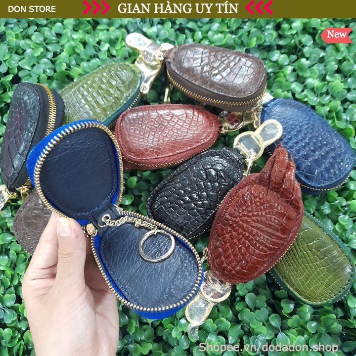 Móc Khoá Da Cá Sấu Đa Năng Hoặc Đựng Ramote, Tiền, Trang Sức vv...