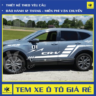 Tem xe Honda CRV dán 2 bên sườn - tem xe ô tô giá rẻ hà nội