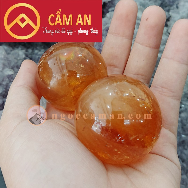 cặp 02 Viên Bi Lăn Tay Đá Hoàng long (vàng) Tự Nhiên  - Bi lăn tay đánh bay mệt mỏi