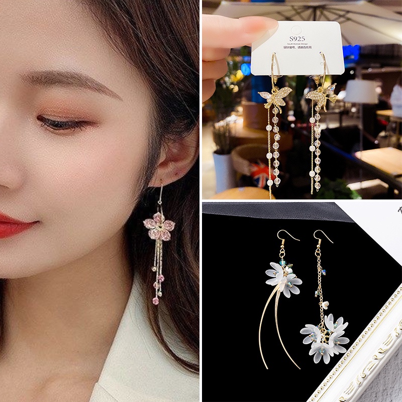 Khuyên tai RINHOO FRIENDSHIP tua rua nhẹ thời trang sang trọng cho nữ