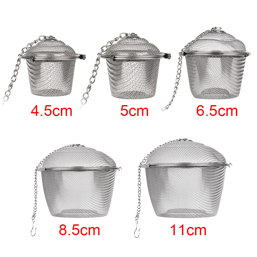 JANE 5 Sizes Herbal Locking Steeper Spice Stainless Steel Tea Ball Strainer Mesh