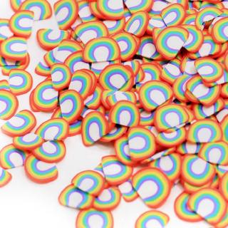 Đất sét polymer hình cầu vồng trang trí đồ chơi slime 20g