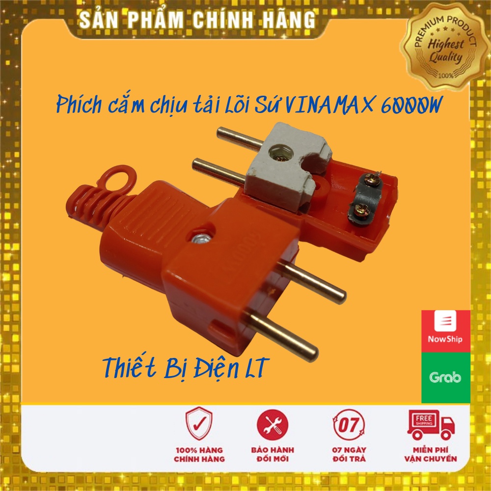 Phích Cắm Điện Chịu Tải Lõi Sứ 6000W Vinamax