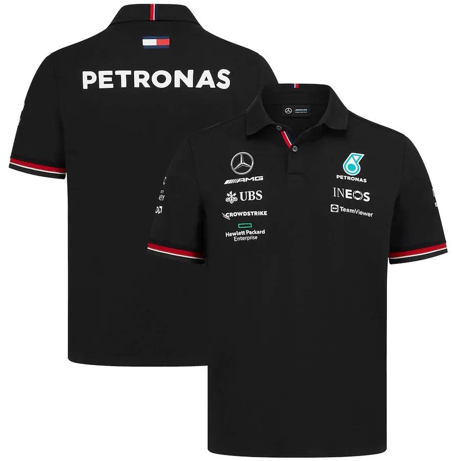 Áo Thun Polo Tay Ngắn In Logo Mercedes AMG Petronas Team Thời Trang 2022 F1 Cho Nam Và Nữ