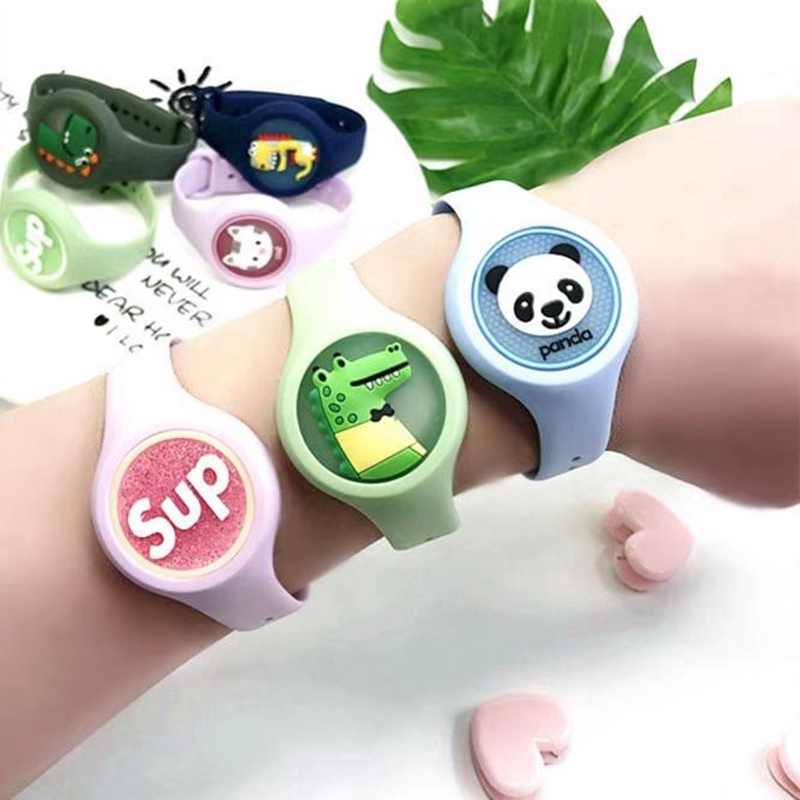 【cfh】Đồng Hồ Đeo Tay Chống Muỗi Màu Dạ Quang In Hoạt Hình Dễ Thương Cho Bé