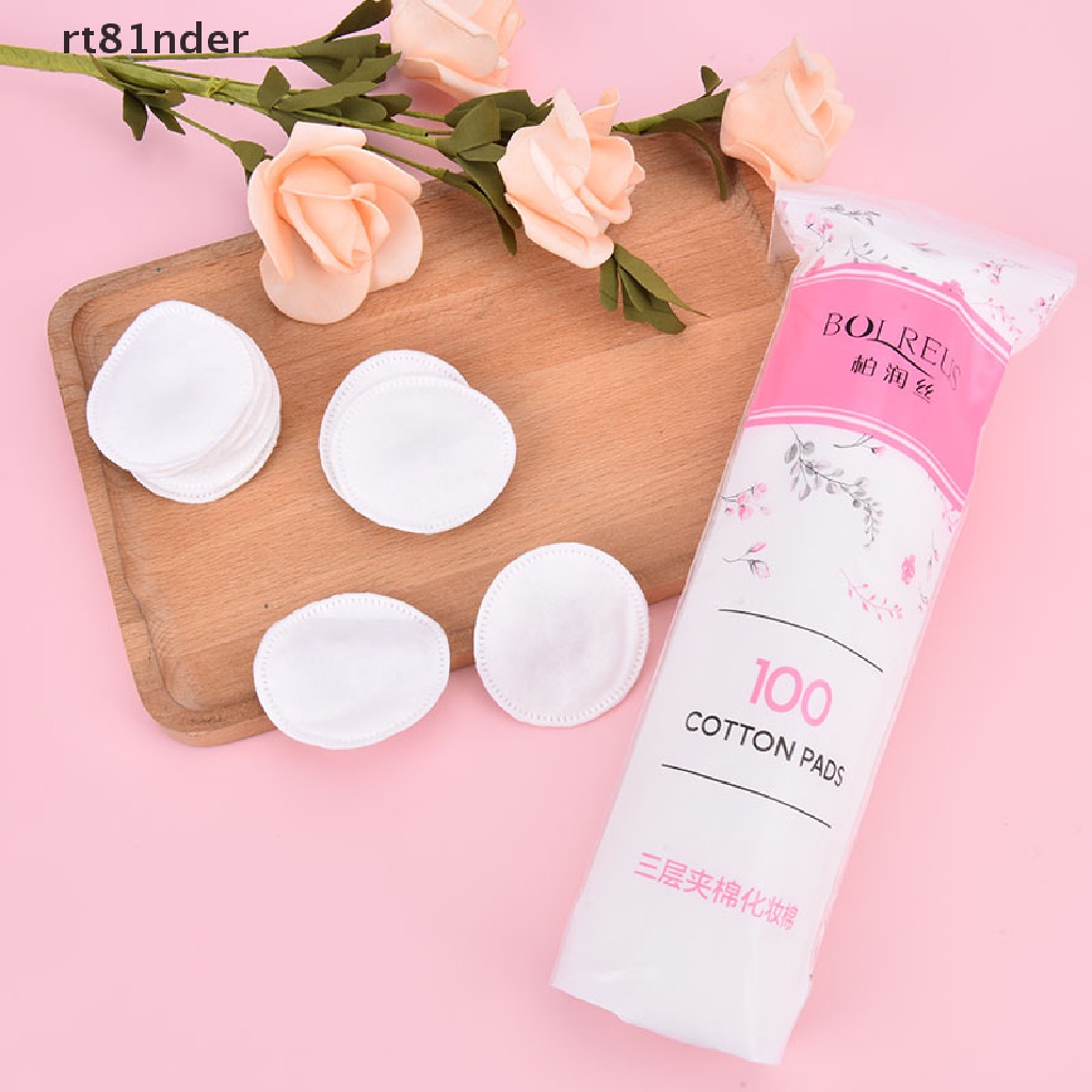Set 100 Bông Tẩy Trang 100% Cotton Hình Tròn Mềm Mại Tiện Dụng