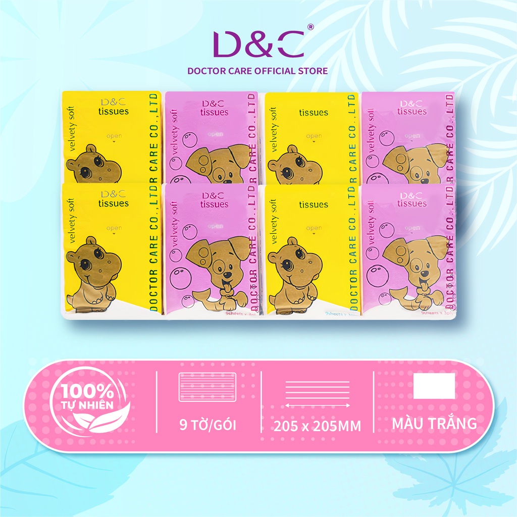 Giấy bỏ túi Slisoft không chất tẩy trắng, an toàn, thân thiện với môi trường - Bịch 8 gói