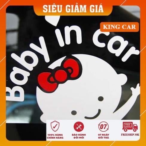 Decal trang trí ô tô baby in car giúp cảnh báo và trang trí xe oto - Shop KingCar