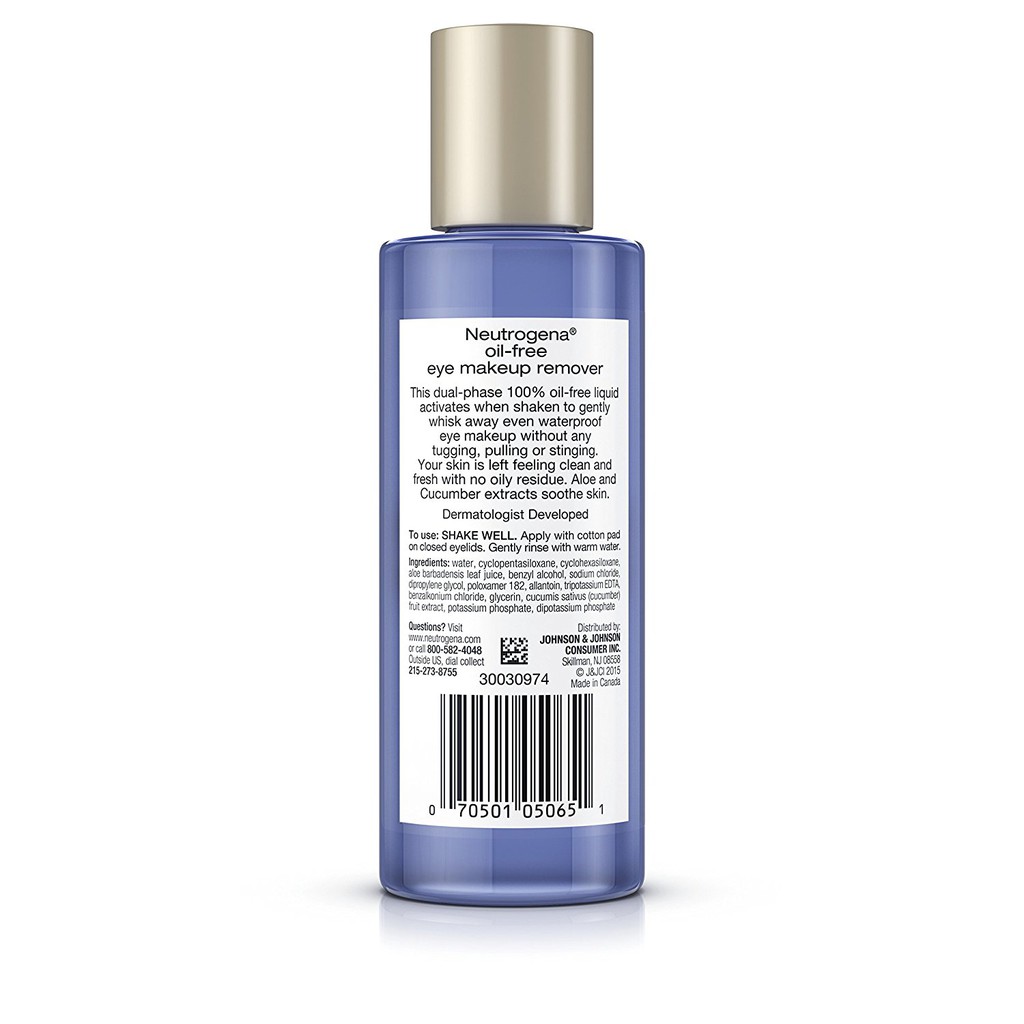 Nước tẩy trang mắt Neutrogena Oil-Free Eye Makeup Remover 162ml (Mỹ)