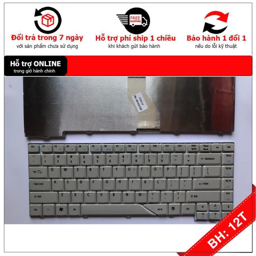 [BH12TH] Bàn phím cho Acer Aspire 4210 4520 4710 5220 5310 5720 5235 6920 Trắng Hàng Mới 100% .