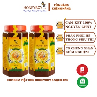 Bộ 2 Mật Ong Thiên Nhiên 5 Sạch Honeyboy 1kg