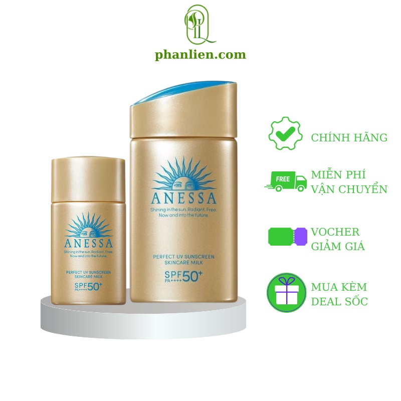 Sữa chống nắng Anessa Perfect UV Sunscreen Skincare Milk dưỡng da bảo vệ hoàn hảo (20ml-60ml)