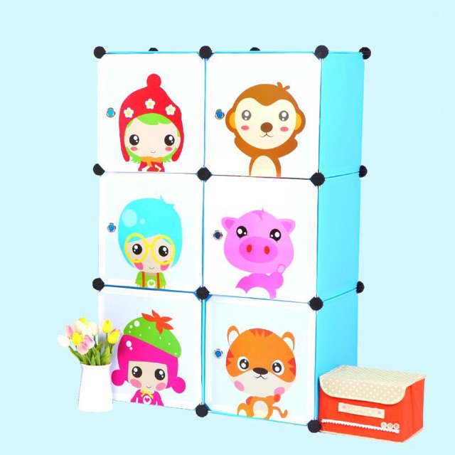 FREESHIP 99K TOÀN QUỐC_Tủ quần áo lắp ghép 6 ô Size người lớn. Tặng kèm treo đồ. Được chọn mẫu theo ý thích