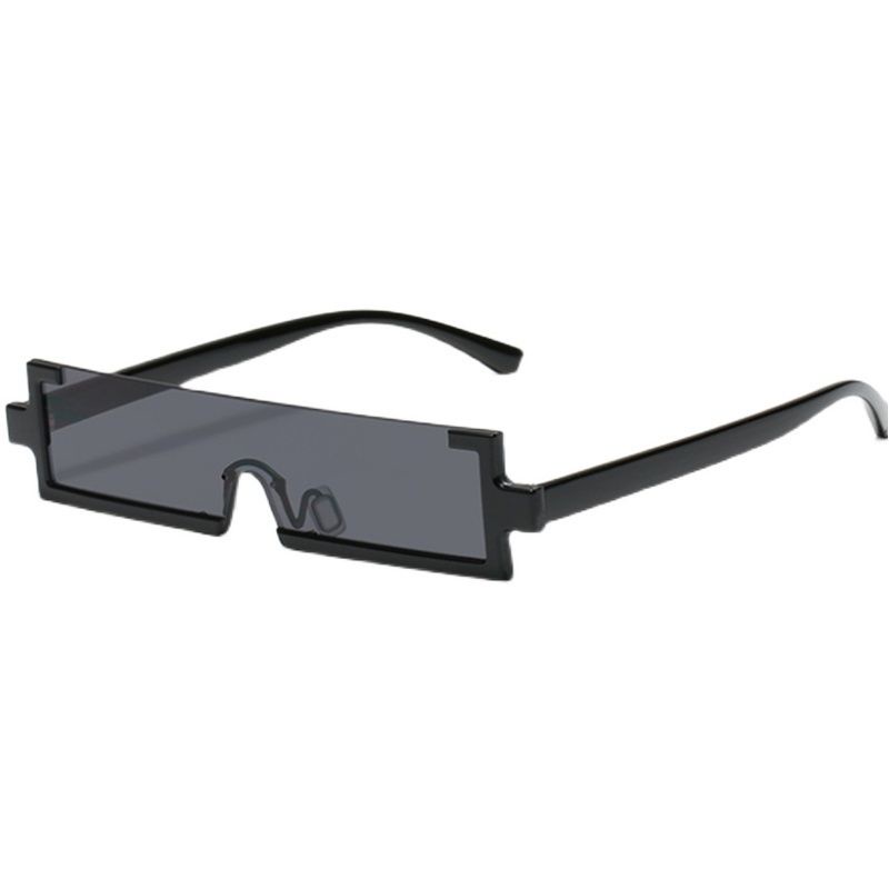 Kính Mát Hình Chữ Nhật Một Mảnh Gọng Kim Loại Nhỏ Phong Cách Công Nghệ Mới Cho Nam