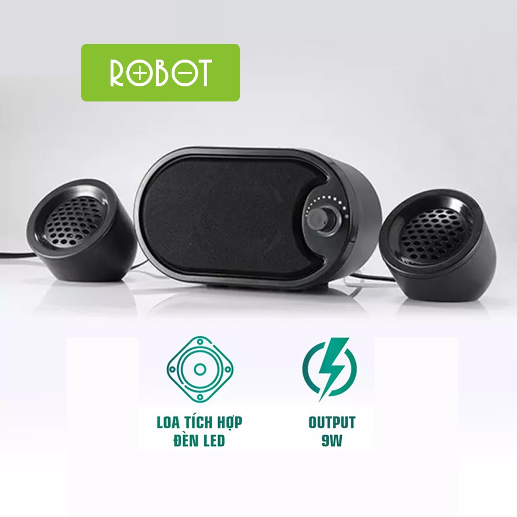 [Mã ELHACE giảm 4% đơn 300K] Loa Máy Tính/Laptop ROBOT RS170 Stereo Portable - BẢO HÀNH CHÍNH HÃNG 1 ĐỔI 1