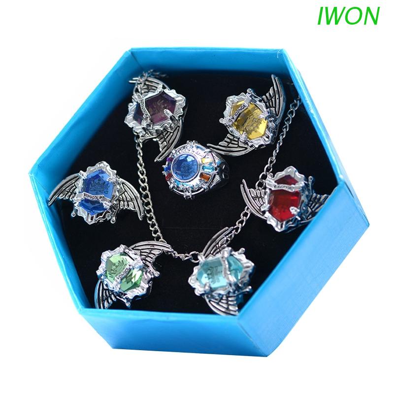 Set 7 Nhẫn Cosplay Katekyo Hitman Reborn Vongola Thiết Kế Thời Trang