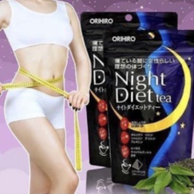 Trà Night Diet Orihiro Giảm Cân Tiêu Mỡ Nhật Bản Túi 20 gói