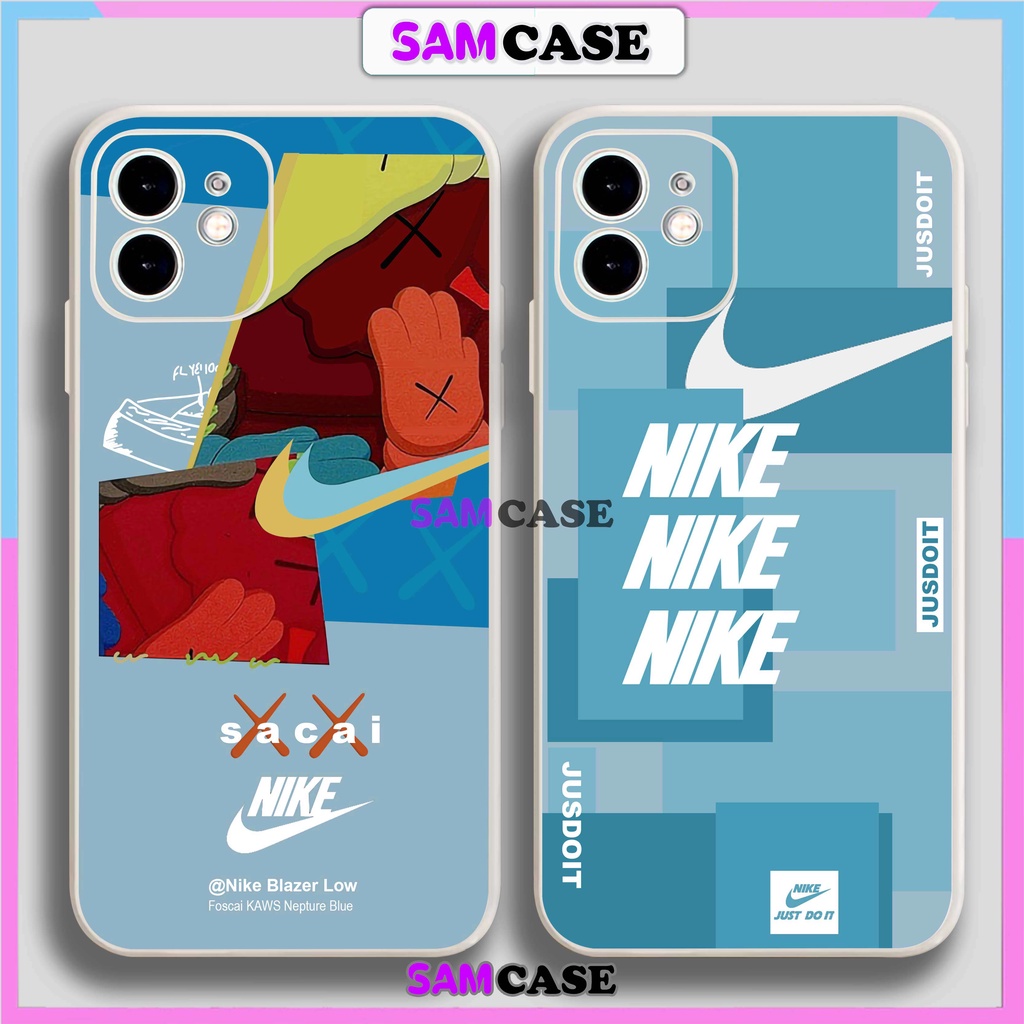 Ốp lưng iPhone Nike cạnh viền vuông silicon dẻo bảo vệ camera cho iphone 6/6s/7/8/X/XS/XR/11/12/13/14 Pro Plus Max cute