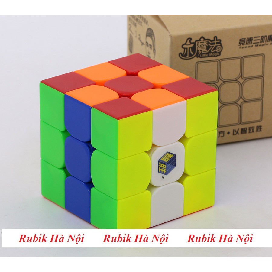 Rubik 3x3. Yuxin Little Magic Đen/Stickerless/Có Nam Châm