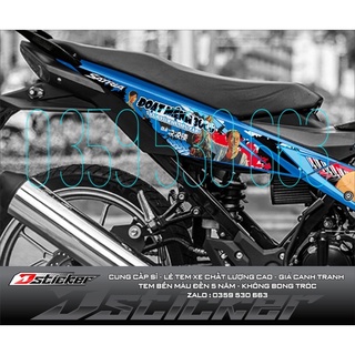Tem rời Satria xanh Gp zin - Quốc Sản 007 - Châu Tinh Trì cực ngầu