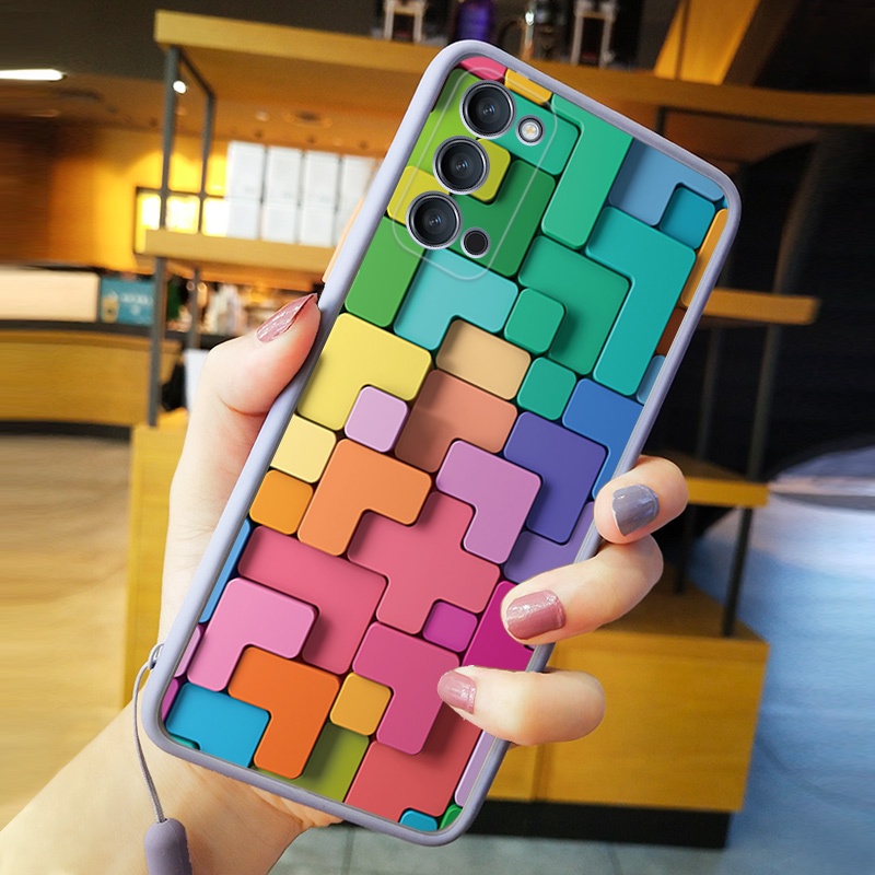 Ốp điện thoại chống sốc nhiều màu sắc cho OPPO RENO 5 RENO 6Z 5 4 3 6 2F A5 2020 A53 A92 A15 F1S A59 A7 A3S A12 A5S A16 A31 A5 A94 F9