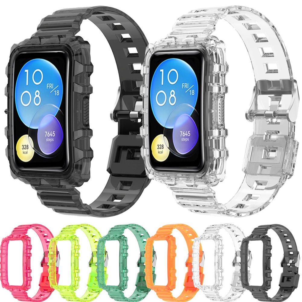 Dây Đeo Silicone Trong Suốt Cho Đồng Hồ huawei watch fit 2 Fit2 Mới